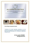 Cover: Food Allergy Management Guide - Allergyaudit.com