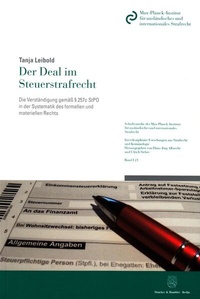 Abbildung von: Der Deal im Steuerstrafrecht. - Duncker & Humblot