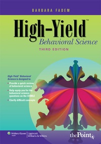 Enlarge image Cover: High-yield Behavioral Science - Lippincott Williams and Wilkins