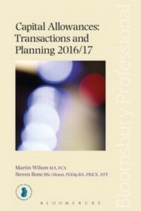 Enlarge image Cover: Capital Allowances Transactions and Planning 2016/17 - Bloomsbury Professional
