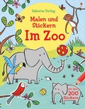 Cover: Malen und Stickern: Im Zoo - Usborne