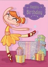 Enlarge image Cover: Ballet - Happy Birthday Card-Book - Cardooo Ltd