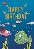 Cover: Under the Sea - Happy Birthday Card-Book - Cardooo Ltd
