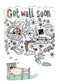 Cover: Dreams - Get Well Colouring Card-Book - Cardooo Ltd