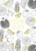 Cover: Feeling Fruity - Adult Colouring Card-Book - Cardooo Ltd