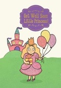 Cover: Little Princess - Get Well Colouring Card-Book - Cardooo Ltd