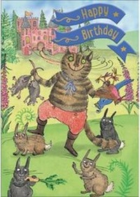 Enlarge image Cover: Puss in Boots - Happy Birthday Card-Book - Cardooo Ltd