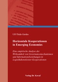 Cover: Horizontale Kooperationen in Emerging Economies - Kovac, Dr. Verlag