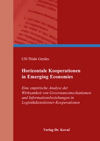 Abbildung von: Horizontale Kooperationen in Emerging Economies - Kovac, Dr. Verlag