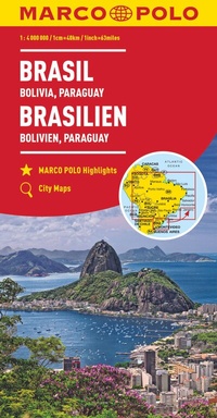 Abbildung von: MARCO POLO Kontinentalkarte Brasilien, Bolivien, Paraguay, Uruguay 1:4 Mio. - MARCO POLO ein Imprint von MAIRDUMONT