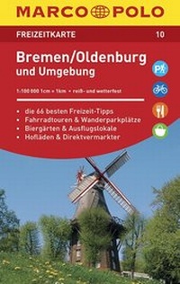 Abbildung von: MARCO POLO Freizeitkarte Bremen, Oldenburg und Umgebung - MAIRDUMONT
