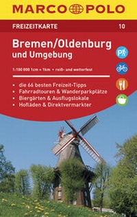 Abbildung von: MARCO POLO Freizeitkarte Blatt 10 Bremen, Oldenburg 1:100 000 - MAIRDUMONT