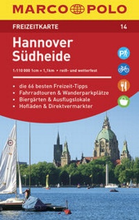 Abbildung von: MARCO POLO Freizeitkarte Blatt 14 Hannover, Südheide  1:110 000 - MAIRDUMONT