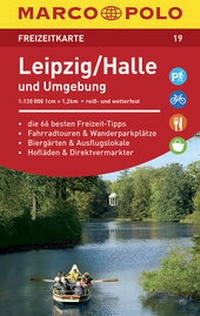 Abbildung von: MARCO POLO Freizeitkarte Blatt 19 Leipzig/Halle u.U. 1:120 000 - MAIRDUMONT