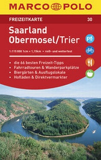Abbildung von: MARCO POLO Freizeitkarte Blatt 30 Saarland, Obermosel 1:115 000 - MAIRDUMONT