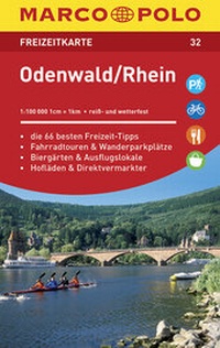Abbildung von: MARCO POLO Freizeitkarte Blatt 32 Odenwald, Rhein 1:100 000 - MAIRDUMONT