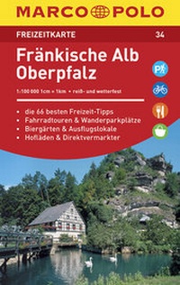 Abbildung von: MARCO POLO Freizeitkarte Blatt 34 Fränkische Alb, Oberpfalz 1:100 000 - MAIRDUMONT