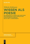 Cover: Wissen als Poesie - De Gruyter