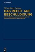 Cover: Das Recht auf Beschuldigung - De Gruyter
