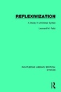 Cover: Reflexivization - Routledge