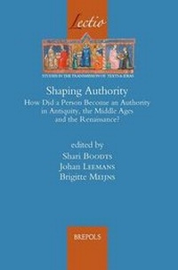 Enlarge image Cover: Shaping Authority - Brepols N.V.