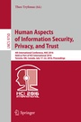 Cover: Human Aspects of Information Security, Privacy, and Trust - Springer