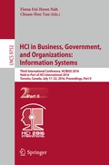 Cover: HCI in Business, Government, and Organizations: Information Systems - Springer