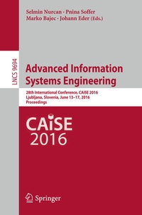 Enlarge image Cover: Advanced Information Systems Engineering - Springer