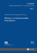 Cover: Wissen in institutioneller Interaktion - Peter Lang Verlag