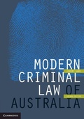 Cover: Modern Criminal Law of Australia - Cambridge University Press