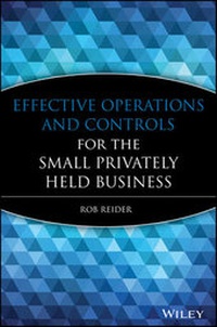 Abbildung von: Effective Operations and Controls for the Small Privately Held Business - Wiley