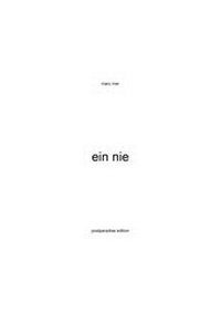 Enlarge image Cover: ein nie - postparadise