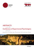Bild: TeaP 2016 - Abstracts of the 58th Conference of Experimental Psychologists - Pabst Science Publishers