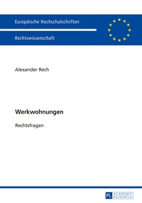 Abbildung von: Werkwohnungen - Peter Lang Verlag