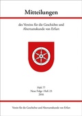 Cover: Mitteilungen des Vereins f&uuml;r die Geschichte und Altertumskunde von Erfurt - Verlag PH.C.W. SCHMIDT bei Rudolph Druck