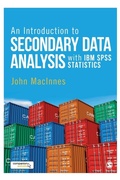 Cover: An Introduction to Secondary Data Analysis with IBM SPSS Statistics - SAGE Publications Ltd