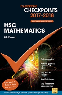 Enlarge image Cover: Cambridge Checkpoints HSC Mathematics 2017-18 - Cambridge University Press