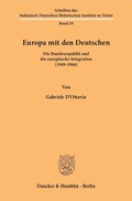 Cover: Europa mit den Deutschen. - Duncker & Humblot