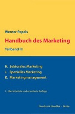 Abbildung von: Handbuch des Marketing, Teilband III - Duncker & Humblot