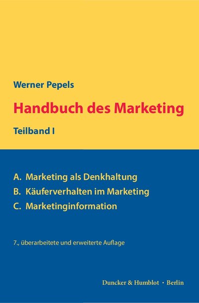Abbildung von: Handbuch des Marketing, Teilband I - Duncker & Humblot