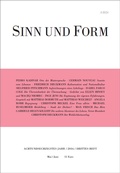 Cover: Sinn und Form 3/2016 - SINN und FORM