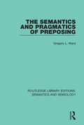 Cover: The Semantics and Pragmatics of Preposing - Routledge