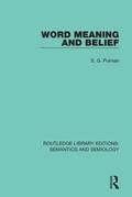 Cover: Word Meaning and Belief - Routledge