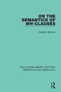 Cover: On the Semantics of Wh-Clauses - Routledge