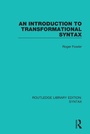 Cover: An Introduction to Transformational Syntax - Routledge