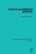 Cover: Topics in French Syntax - Routledge