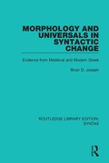 Cover: Morphology and Universals in Syntactic Change - Routledge