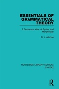 Cover: Essentials of Grammatical Theory - Routledge