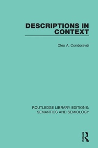 Enlarge image Cover: Descriptions in Context - Routledge