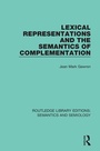 Cover: Lexical Representations and the Semantics of Complementation - Routledge